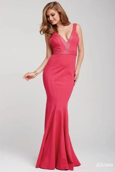 Maxi bodycon dress for a beach wedding​Jovani 28718 Sleeveless Long Prom Gown