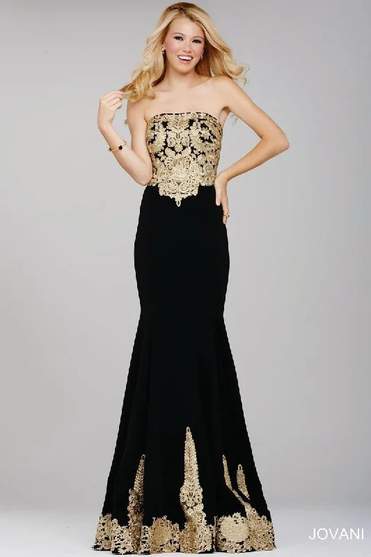 Solid - colored bodycon dress for a classic appearanceJovani 33169 Strapless Formal Long Prom Gown Solid - colored bodycon dress for a classic appearanceJovani 33169 Strapless Formal Long Prom Gown