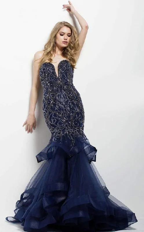 Bodycon dress in a camouflage print​Jovani 31551 Strapless Long Formal Prom Dress