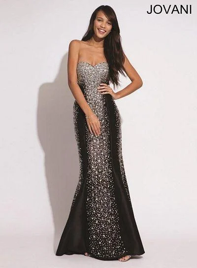 A - line cocktail wedding guest dresses in pastel colorsJovani 91151 Strapless Long Mermaid Gown Sale