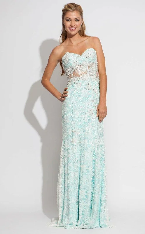 Maxi bodycon dress for a beach wedding​Jovani 88716 Strapless Long Prom Dress