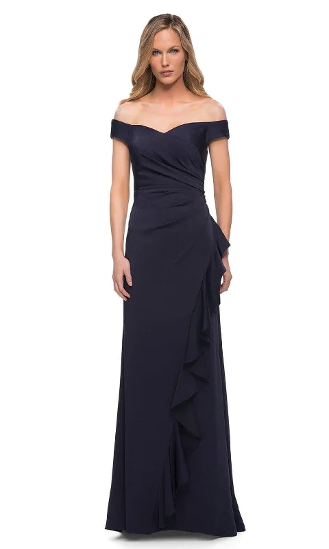 Wedding guest dresses with empire waists and tulle skirtsLa Femme - 29509 Ruched A-Line Evening Dress Wedding guest dresses with empire waists and tulle skirtsLa Femme - 29509 Ruched A-Line Evening Dress
