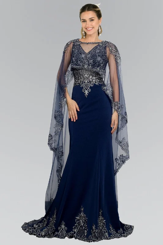 Long Evening Gown Prom Cape Dress Sale