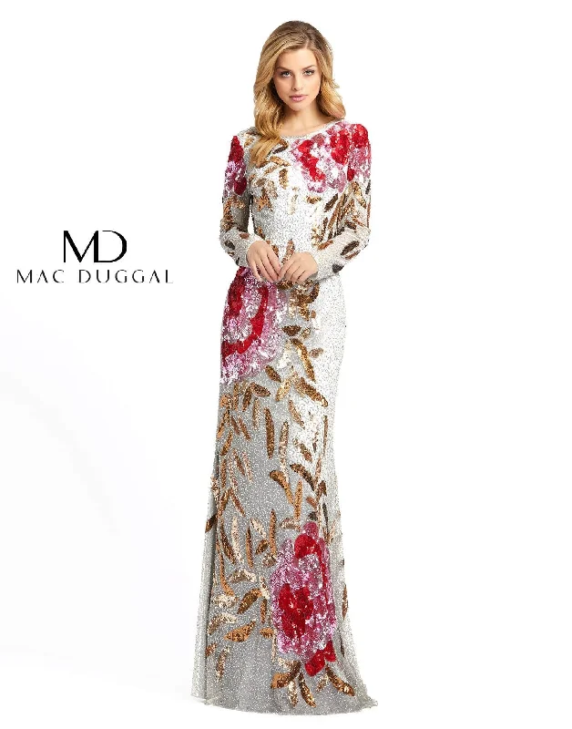 Asymmetric - hem wedding guest dresses in metallic huesMac Duggal Long Sleeve Evening Formal Dress Sale Asymmetric - hem wedding guest dresses in metallic huesMac Duggal Long Sleeve Evening Formal Dress Sale