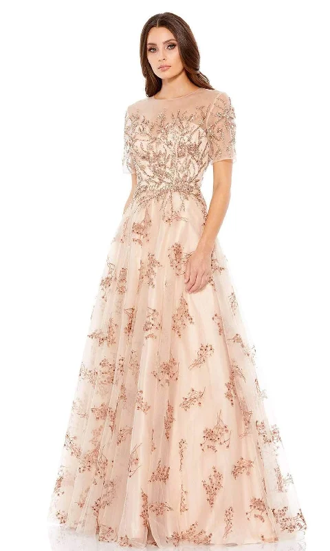 Printed wedding guest dresses with tropical motifs for beach weddingsMac Duggal Evening - 79317D Sequin Beaded A-Line Dress Printed wedding guest dresses with tropical motifs for beach weddingsMac Duggal Evening - 79317D Sequin Beaded A-Line Dress
