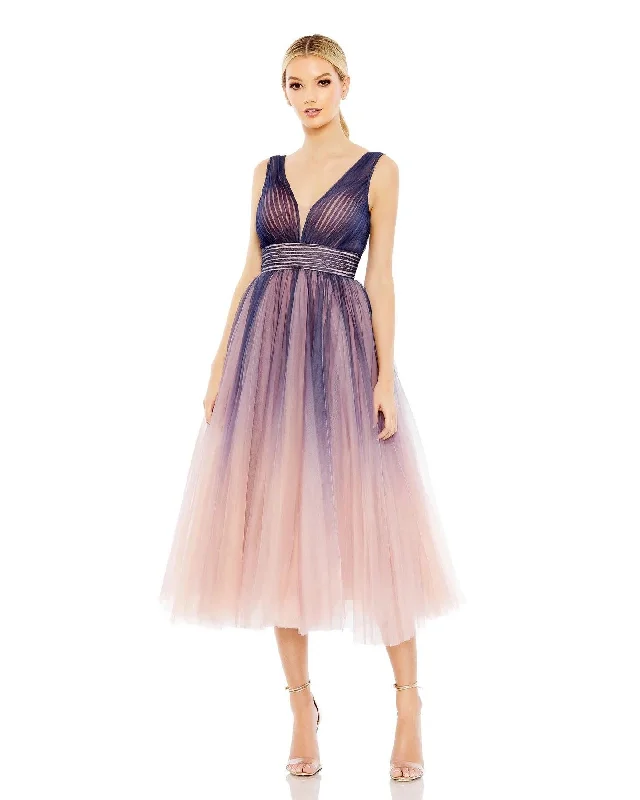 Bodycon dress for a date night​Mac Duggal 20403 Short Sleeveless Ombre Dress