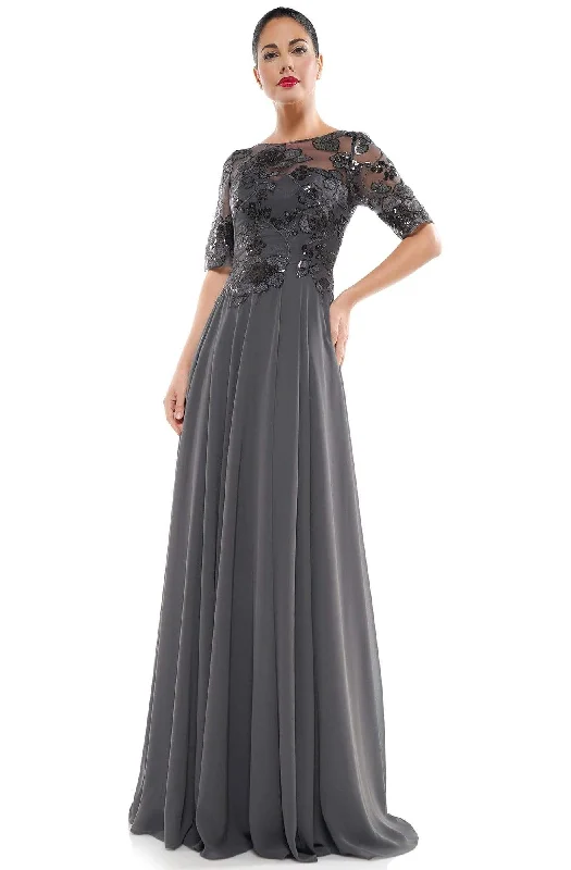 Sheer wedding guest dresses with lace inserts and long sleevesMarsoni by Colors - M286 Sequined Bateau Chiffon A-line Dress Sheer wedding guest dresses with lace inserts and long sleevesMarsoni by Colors - M286 Sequined Bateau Chiffon A-line Dress