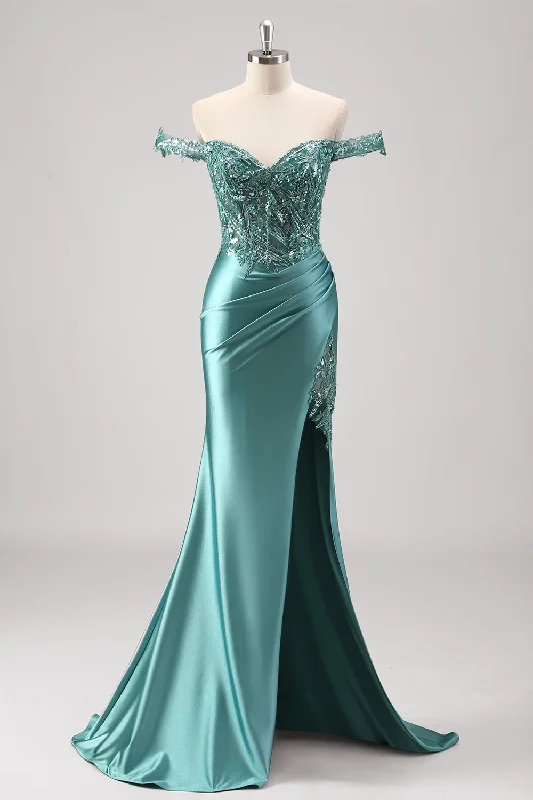 Sheath cocktail dresses in blush pink for a romantic lookSparkly Grey Green Mermaid Off The Shoulder Sequins Metallic Prom Dress with Slit Sheath cocktail dresses in blush pink for a romantic lookSparkly Grey Green Mermaid Off The Shoulder Sequins Metallic Prom Dress with Slit