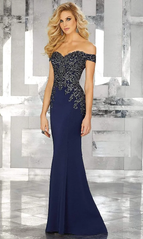 Plaid wedding guest dresses in muted colors for a fall weddingMGNY By Mori Lee - 71616 Embroidered Off-Shoulder Trumpet Dress Plaid wedding guest dresses in muted colors for a fall weddingMGNY By Mori Lee - 71616 Embroidered Off-Shoulder Trumpet Dress