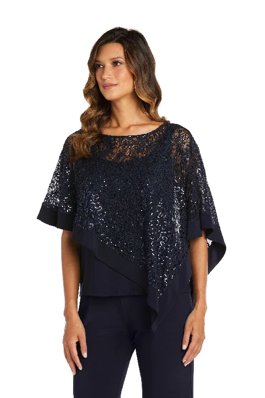 R&M Richards 2117 Formal Lace Poncho Top