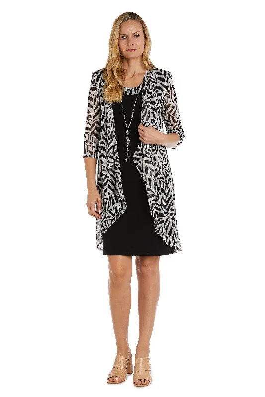 Plaid cocktail dresses with a flared skirt for a classic feelR&M Richards 9737 Two Piece Short Jacket Dress Sale