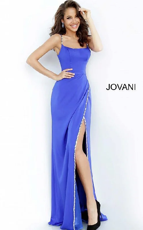 Jovani 02720 Long Spaghetti Strap Prom Dress