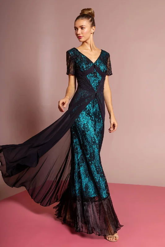 Wedding guest dresses with belted waists and knee - length skirtsShort Sleeve Lace Embellished V-Neck Long Dress Sale Wedding guest dresses with belted waists and knee - length skirtsShort Sleeve Lace Embellished V-Neck Long Dress Sale