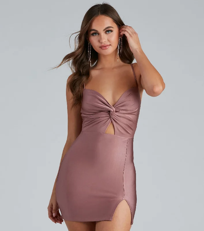 Bodycon dress with a mesh insert for a stylish edge​Style Twist Bodycon Mini Dress