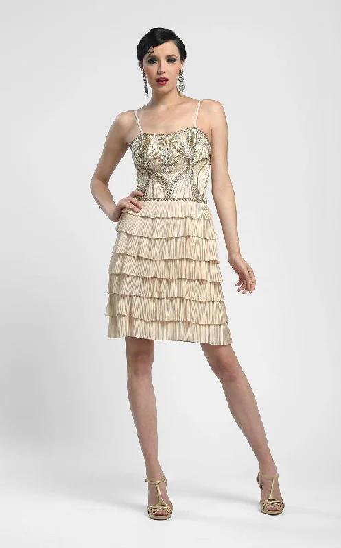 Sue Wong - N4100 Sleeveless Tiered Ruffle Cocktail Dress