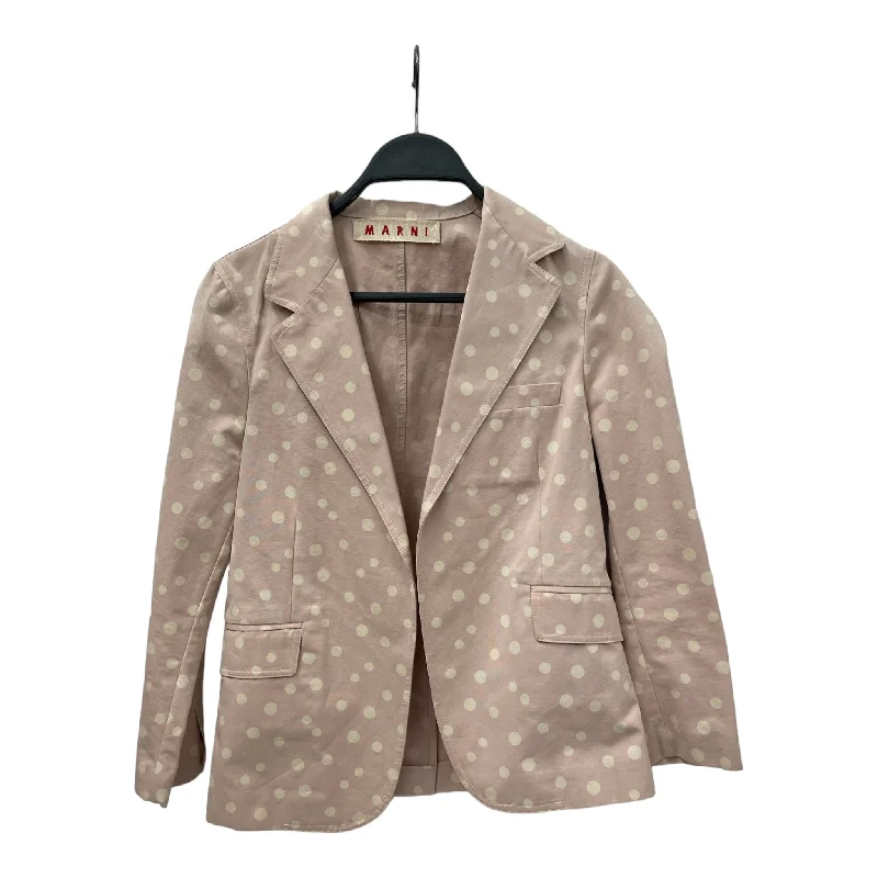 Petite women's wool blend coats with a tailored fit for a flattering silhouetteMARNI///Jacket/42/Polka dot/Cotton/PNK//W [Designers] Essentials/
