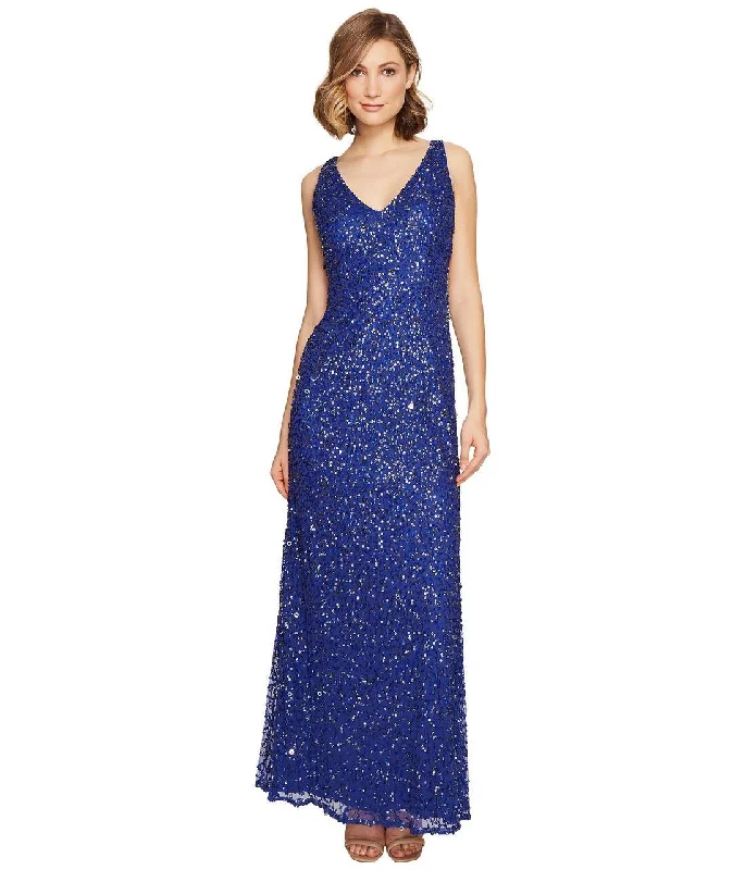 Formal dresses with ruched back panels and button - down fronts for a unique and flattering fitAdrianna Papell - 91920030 Sleeveless Cutout Embellished Gown Formal dresses with ruched back panels and button - down fronts for a unique and flattering fitAdrianna Papell - 91920030 Sleeveless Cutout Embellished Gown