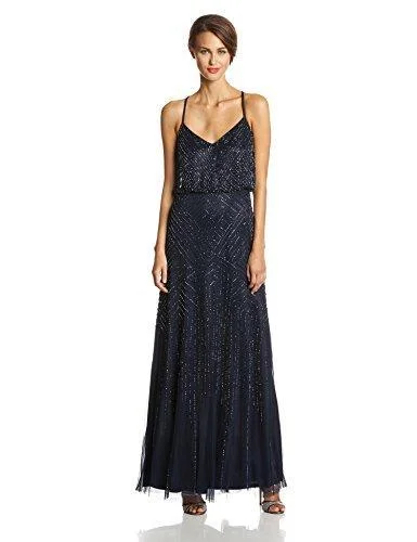 Sleeveless formal dresses with sequined straps and a - line skirts for a classic formal eventAdrianna Papell - Beaded Long Dress 91897340 Sleeveless formal dresses with sequined straps and a - line skirts for a classic formal eventAdrianna Papell - Beaded Long Dress 91897340