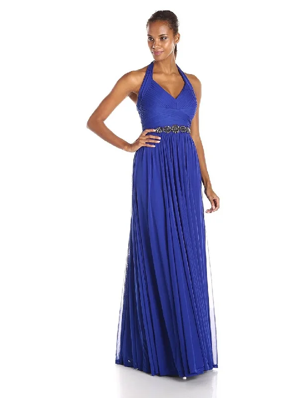 Formal dresses with embroidered panels and tulle overlays for a fairytale promAdrianna Papell - Ruched Halter Strap Neck Dress 91907460 Formal dresses with embroidered panels and tulle overlays for a fairytale promAdrianna Papell - Ruched Halter Strap Neck Dress 91907460