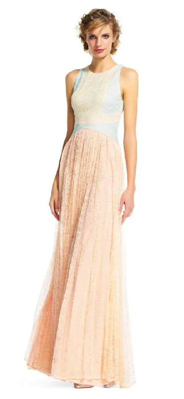 Prom dresses with lace - trimmed sleeves and empire - style waists for a flattering and vintage - inspired formal affairAdrianna Papell - Sleeveless Colorblock Dress AP1E200930 Prom dresses with lace - trimmed sleeves and empire - style waists for a flattering and vintage - inspired formal affairAdrianna Papell - Sleeveless Colorblock Dress AP1E200930