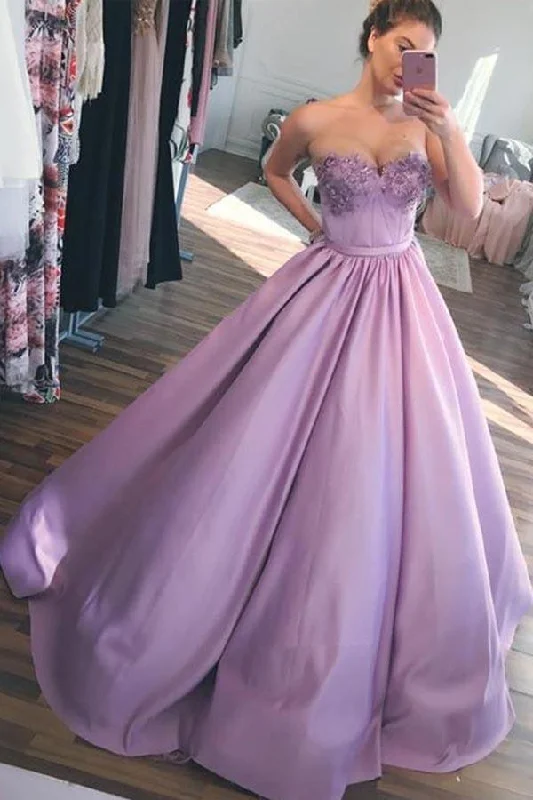 Sparkly sequined party dresses for a glamorous lookBall Gown Sweetheart Lavender Long Prom Dresses with Appliques PG712 Sparkly sequined party dresses for a glamorous lookBall Gown Sweetheart Lavender Long Prom Dresses with Appliques PG712