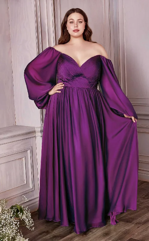 Prom dresses with pom - pom - decorated hems and cotton - blend fabrics for a playful and comfortable formal styleCinderella Divine CD243C Dress Prom dresses with pom - pom - decorated hems and cotton - blend fabrics for a playful and comfortable formal styleCinderella Divine CD243C Dress