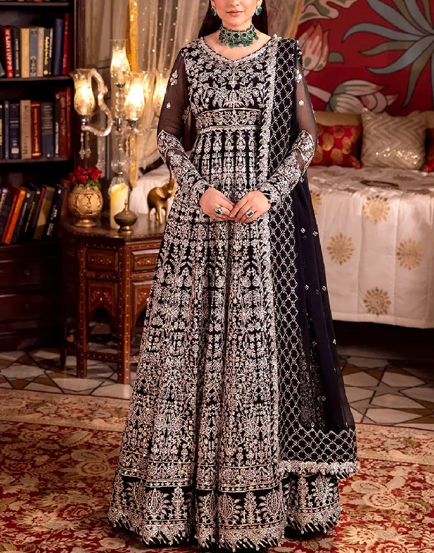 Party dresses with a metallic finish for a shiny and eye - catching effectLuxurious Heavy Embroidered Bridal Chiffon Maxi Dress 2024 (DZ17625) Party dresses with a metallic finish for a shiny and eye - catching effectLuxurious Heavy Embroidered Bridal Chiffon Maxi Dress 2024 (DZ17625)