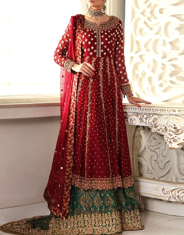 Prom party dresses with a glamorous and elegant aestheticMirror & Handwork Embroidered Chiffon Bridal Dress 2024 (DZ15143) Prom party dresses with a glamorous and elegant aestheticMirror & Handwork Embroidered Chiffon Bridal Dress 2024 (DZ15143)