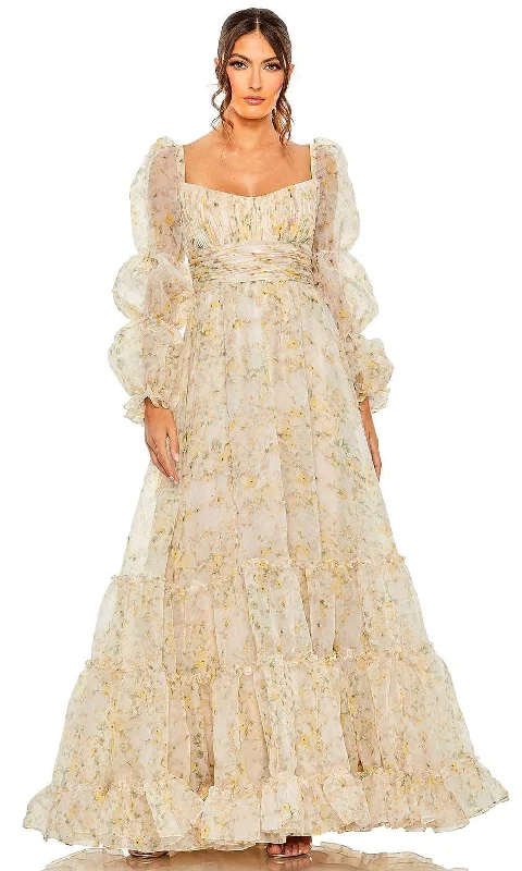 Prom dresses with one - shoulder designs and feather accents for a bold statementIeena Duggal 68288 - Tiered Ruffled A-line Evening Dress Prom dresses with one - shoulder designs and feather accents for a bold statementIeena Duggal 68288 - Tiered Ruffled A-line Evening Dress