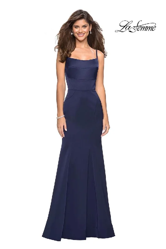 Party dresses with a unique neckline, like a sweetheart or square neckLa Femme Dress 27524 Party dresses with a unique neckline, like a sweetheart or square neckLa Femme Dress 27524