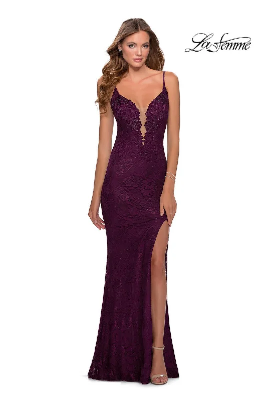 Party dresses with a mermaid silhouette for a figure - hugging fitLa Femme Dress 28556 Party dresses with a mermaid silhouette for a figure - hugging fitLa Femme Dress 28556
