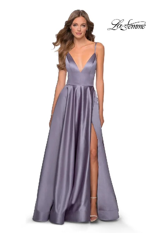 A - line party dresses with a floral print for spring events​La Femme Dress 28628