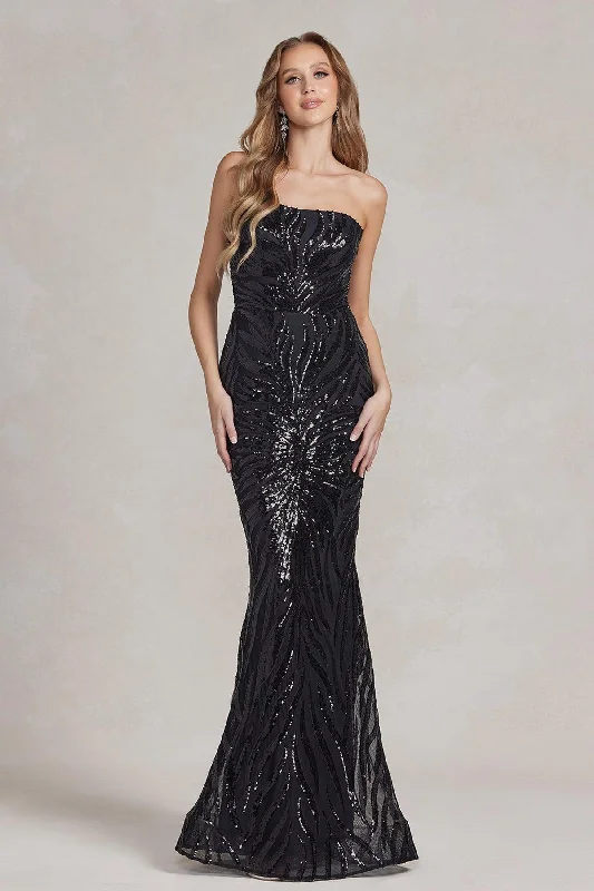 Halter - neck party dresses for a stylish and secure fitNox Anabel R1204 Long One Shoulder Fitted Prom Dress Halter - neck party dresses for a stylish and secure fitNox Anabel R1204 Long One Shoulder Fitted Prom Dress