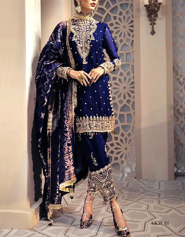 Embroidered Organza Dress with Banarsi Organza Jacquard Dupatta (DZ14910)