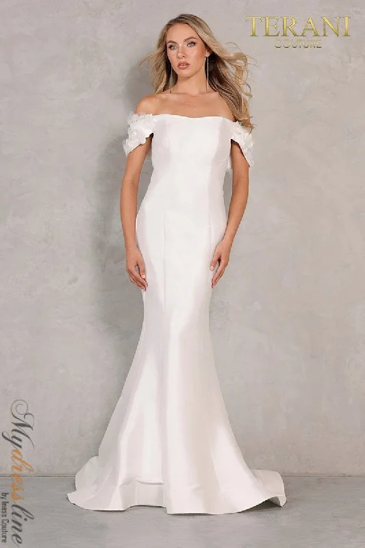 Formal dresses with wrap - around styles and beaded belts for a customized fitTerani Couture 2021E2799 Formal dresses with wrap - around styles and beaded belts for a customized fitTerani Couture 2021E2799