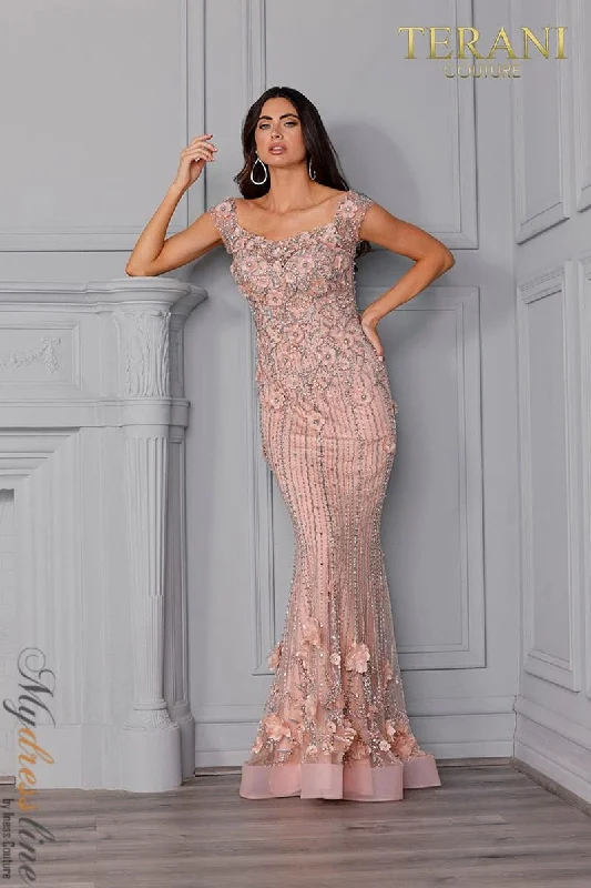 Ball - gown style formal dresses with sequined bodices for promTerani Couture 2021GL3161