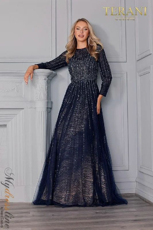 Sequined formal dresses with open backs for a sexy prom styleTerani Couture 2021M2973 Sequined formal dresses with open backs for a sexy prom styleTerani Couture 2021M2973