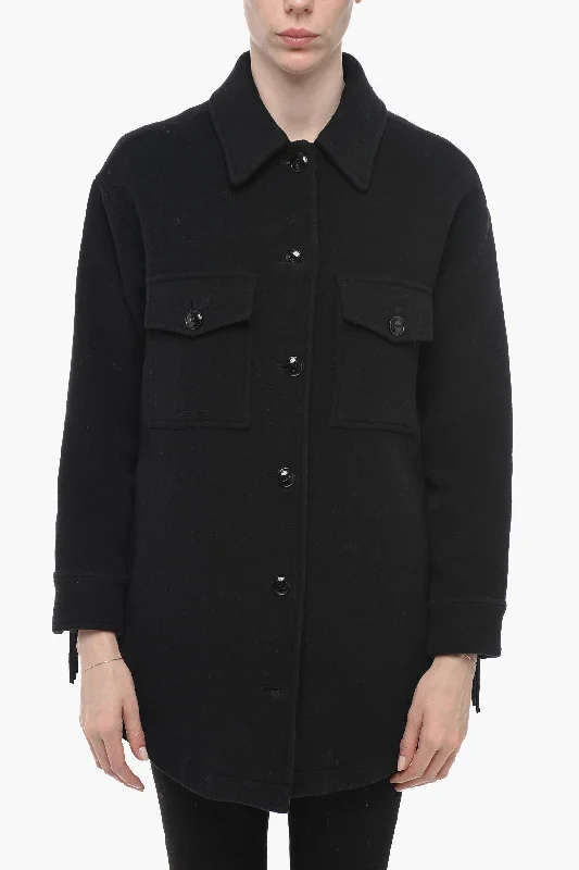 Water - resistant women's trench coats with adjustable cuffs for rainy daysWoolrich Wool ALASKAN Coat with Collar Water - resistant women's trench coats with adjustable cuffs for rainy daysWoolrich Wool ALASKAN Coat with Collar