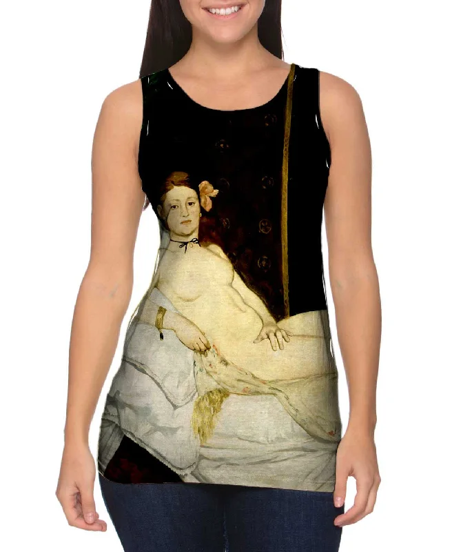 Plunge Neck Women's Seamless Tank Tops for a Smooth FitEdouard Manet -"Olympia" (1863) Plunge Neck Women's Seamless Tank Tops for a Smooth FitEdouard Manet -"Olympia" (1863)