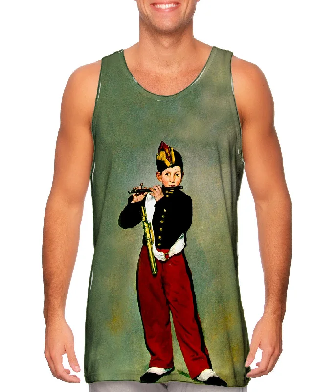 Plus Size Women's Puff - Sleeve Tank Tops in Pastel HuesEdouard Manet -"Young Flautist" (1866) Plus Size Women's Puff - Sleeve Tank Tops in Pastel HuesEdouard Manet -"Young Flautist" (1866)