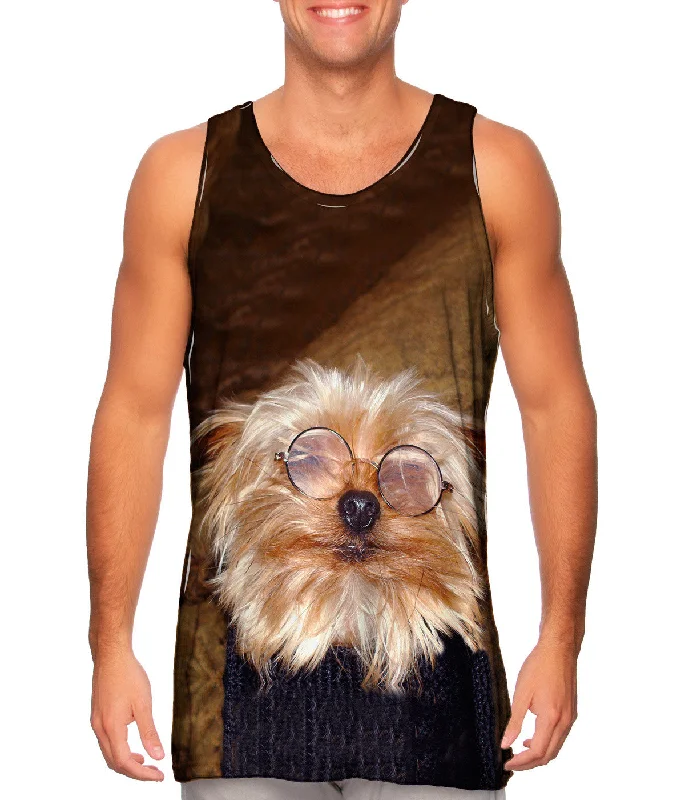Women's Longline Tank Tops with Abstract PrintsEducated Yorkie