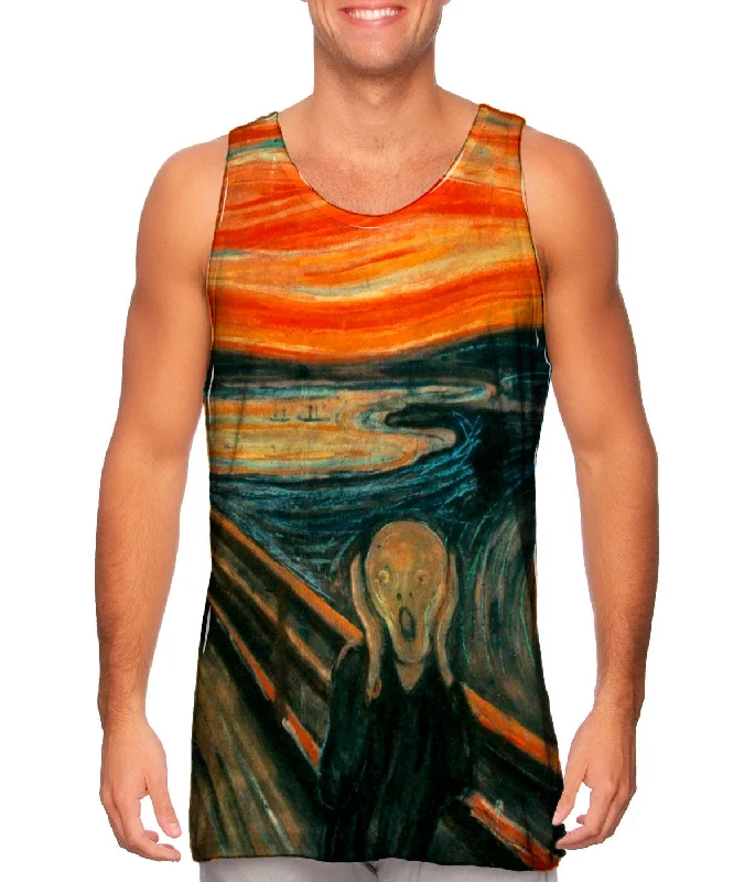 Plus Size Women's Criss - Cross Back Tank Tops in Neon ColorsEdvard Munch - "The Scream" (1895) Plus Size Women's Criss - Cross Back Tank Tops in Neon ColorsEdvard Munch - "The Scream" (1895)
