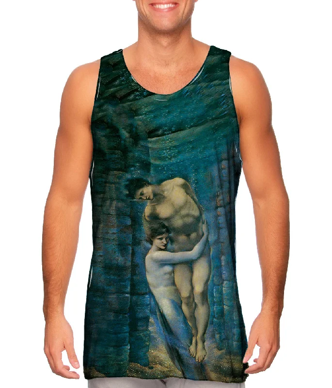 V - Neck Women's Moisture - Wicking Tank Tops for RunningEdward Burne Jones - "Mermaid Hugging Man" V - Neck Women's Moisture - Wicking Tank Tops for RunningEdward Burne Jones - "Mermaid Hugging Man"