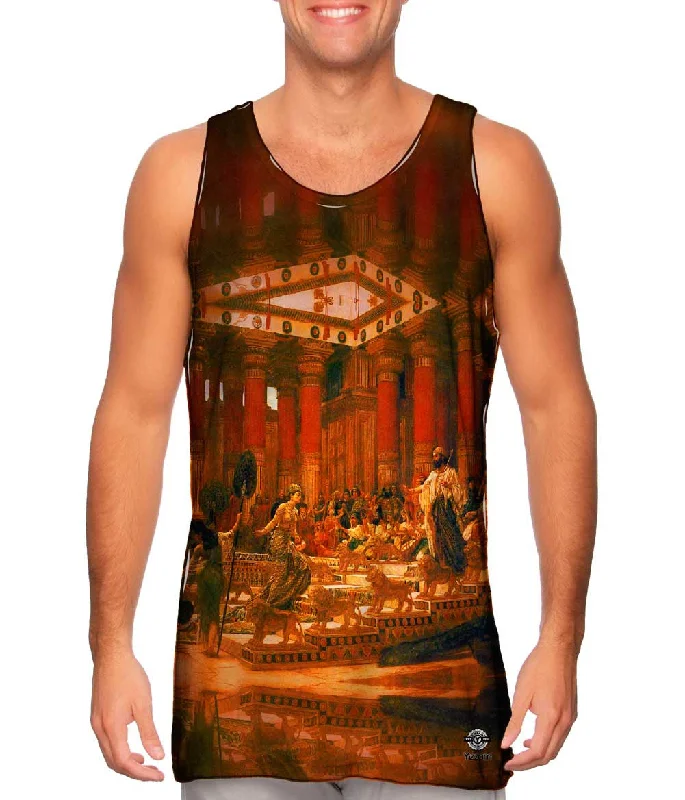 Halter Neck Women's Modal Blend Tank Tops for ComfortEdward Poynter - "The Visit of the Queen of Sheba to King Solomon" (1890) Halter Neck Women's Modal Blend Tank Tops for ComfortEdward Poynter - "The Visit of the Queen of Sheba to King Solomon" (1890)