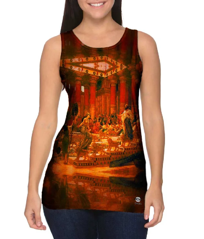 Plus Size Women's Side - Slit Tank Tops in Metallic ShadesEdward Poynter - "The Visit of the Queen of Sheba to King Solomon" (1890) Plus Size Women's Side - Slit Tank Tops in Metallic ShadesEdward Poynter - "The Visit of the Queen of Sheba to King Solomon" (1890)