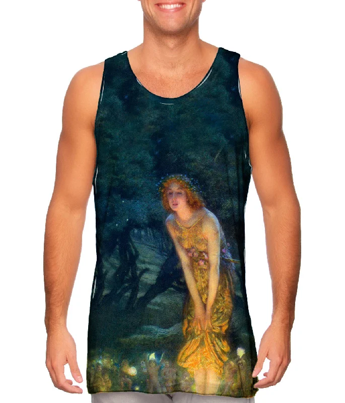 Women's Cropped Tank Tops with Vintage Band LogosEdward Robert Hughes - "Midsummer Eve" Women's Cropped Tank Tops with Vintage Band LogosEdward Robert Hughes - "Midsummer Eve"