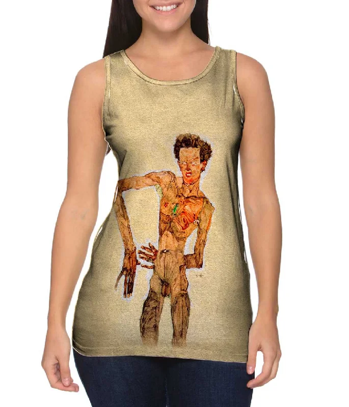 Plunge Neck Women's Seamless Tank Tops for a Smooth FitEgon Scheile - "Grimassierendes Aktselbstbildnis" (1910) Plunge Neck Women's Seamless Tank Tops for a Smooth FitEgon Scheile - "Grimassierendes Aktselbstbildnis" (1910)