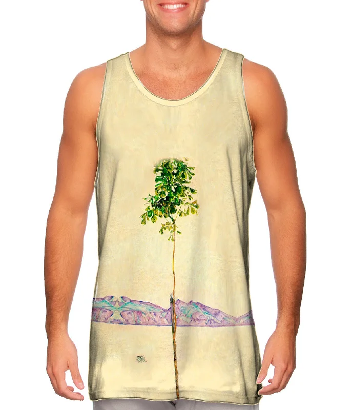 Plus Size Women's Puff - Sleeve Tank Tops in Pastel HuesEgon Schiele - "Little Tree" (1912) Plus Size Women's Puff - Sleeve Tank Tops in Pastel HuesEgon Schiele - "Little Tree" (1912)
