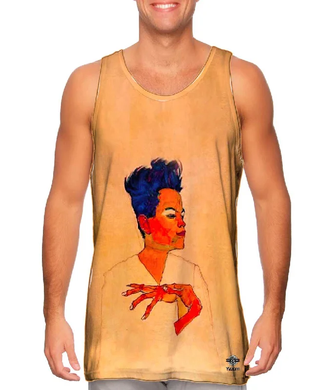 Women's Sleeveless Ribbed Tank Tops for a Trendy LookEgon Schiele - "Self Portrait with Hands on Chest" (1910) Women's Sleeveless Ribbed Tank Tops for a Trendy LookEgon Schiele - "Self Portrait with Hands on Chest" (1910)
