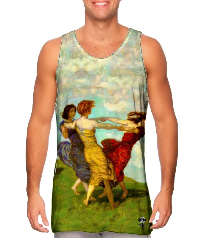 Scoop Neck Women's Linen Blend Tank Tops for SummerEgon Schiele - "Sounds of Spring" (1910) Scoop Neck Women's Linen Blend Tank Tops for SummerEgon Schiele - "Sounds of Spring" (1910)